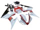 Online Blanco Rojo Negro Brillante Carenado Moto Yamaha YZF R6 2003-2004