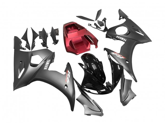 Online Negro Rojo Carenado Moto Yamaha YZF R6S 2006-2009