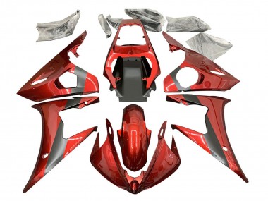 Online Rojo Negro Mate Carenados Moto Yamaha YZF R6 2003-2004