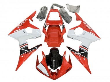 Online Rojo Blanco Negro Carenado Moto Yamaha YZF R6S 2006-2009