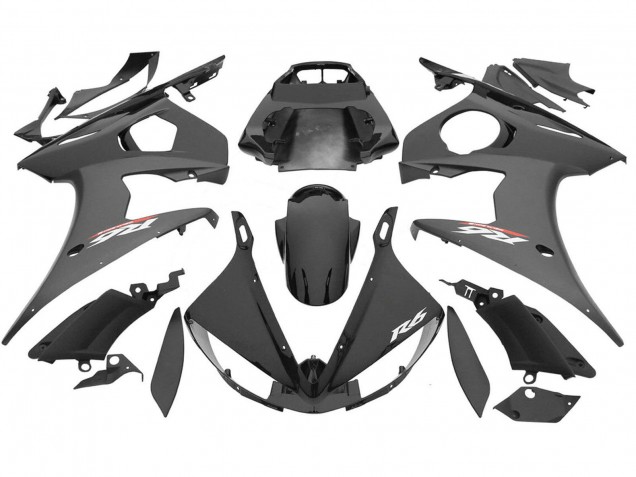 Online Negro Brillante Negro Mate Carenado Moto Yamaha YZF R6S 2006-2009