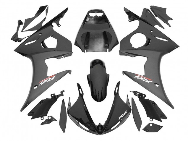 Online Negro Brillante Negro Mate Carenado Moto Yamaha YZF R6S 2006-2009