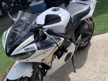 Online Blanco Oro Carenado Moto Yamaha YZF R6S 2006-2009