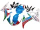 Online Azul Claro Blanco Verde Rojo Kastinee Dunlop Motul Carenado Moto Yamaha YZF 600 R6 2005