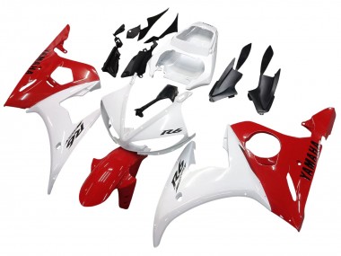Online Blanco Rojo Carenado Moto Yamaha YZF 600 R6 2005