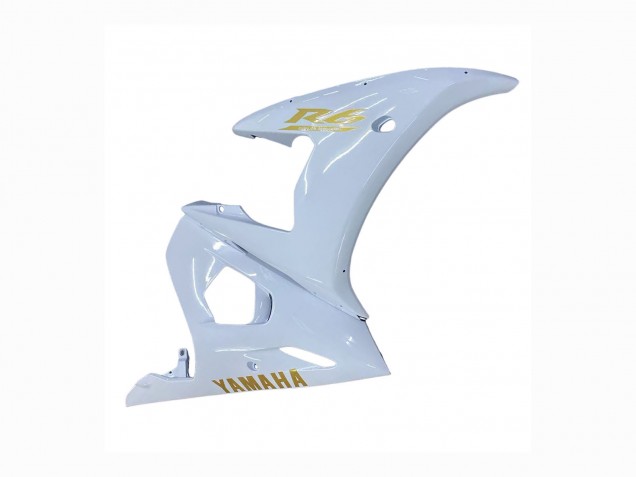 Online Blanco Oro Carenado Moto Yamaha YZF 600 R6 2005