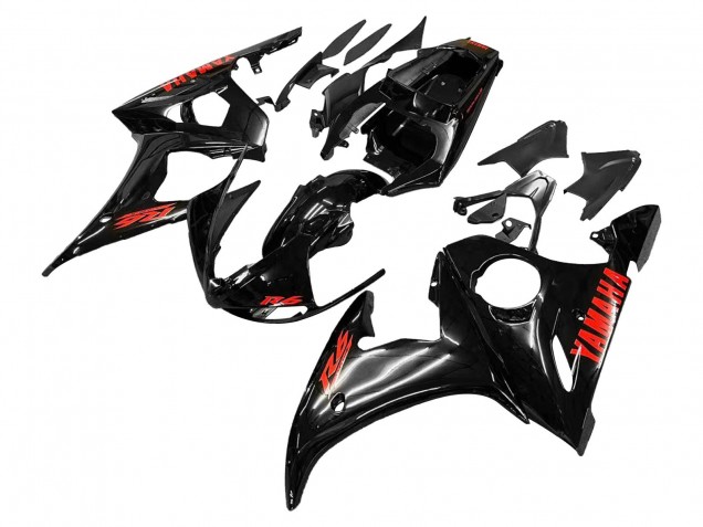 Online Negro Rojo Carenado Moto Yamaha YZF 600 R6 2005