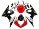 Online Rojo Blanco Negro Brillante Carenado Moto Yamaha YZF 600 R6 2005