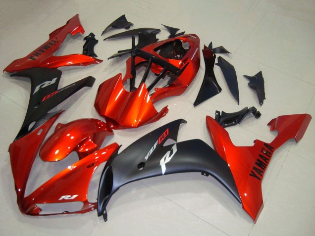 Online Rojo Negro Mate Carenado Moto Yamaha YZF R1 2004-2006
