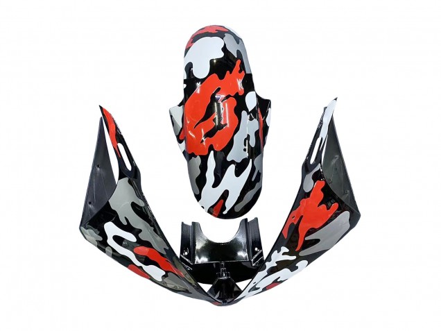 Online Negro Rojo Gris Camouflage Carenado Moto Yamaha YZF 600 R6 2005
