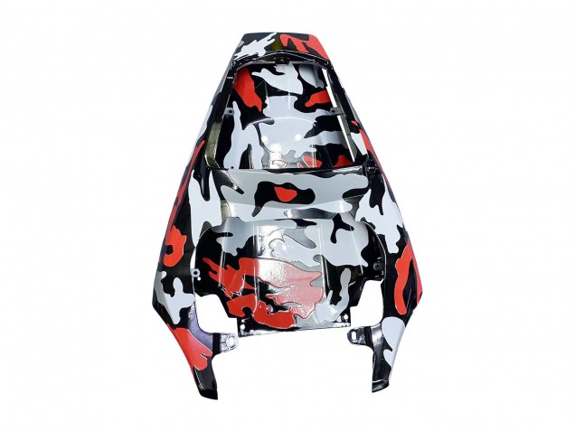 Online Negro Rojo Gris Camouflage Carenado Moto Yamaha YZF 600 R6 2005