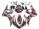 Online Negro Rojo Gris Camouflage Carenado Moto Yamaha YZF 600 R6 2005