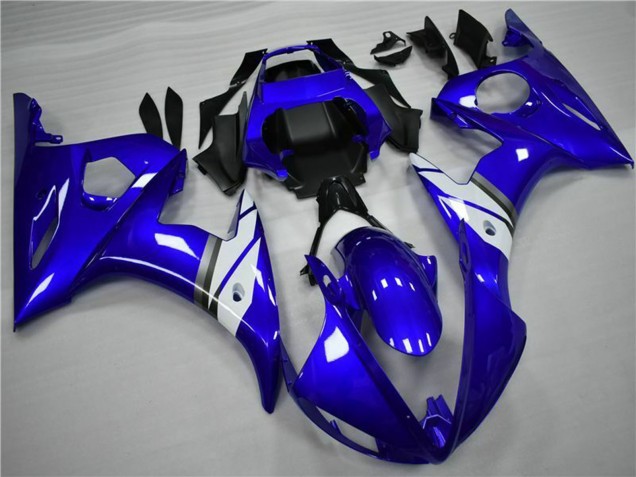 Online Azul Blanco Carenado Moto Yamaha YZF 600 R6 2005