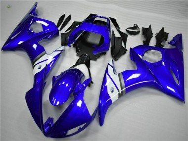 Online Azul Blanco Carenado Moto Yamaha YZF 600 R6 2005