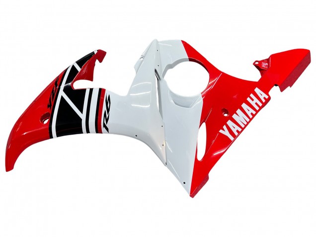 Online Blanco Rojo Negro Brillante Carenado Moto Yamaha YZF 600 R6 2005