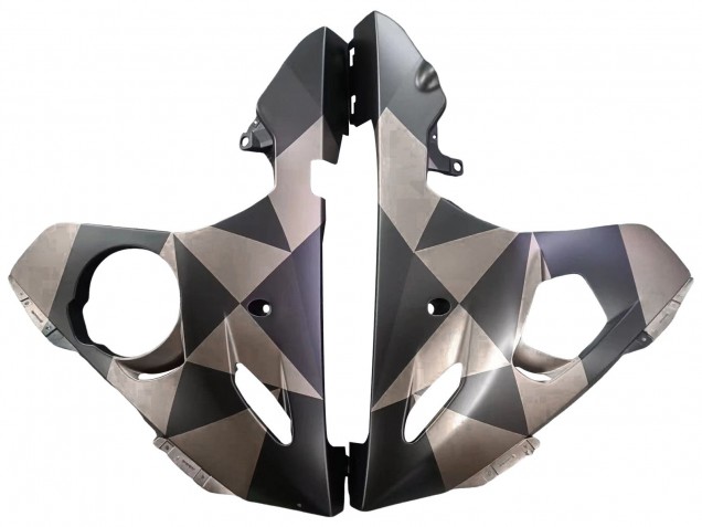 Online Negro Mate Gris Geométrico Carenado Moto Yamaha YZF 600 R6 2005