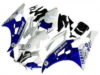 Online Blanco Azul Jordan Carenado Moto Yamaha YZF 600 R6 2006-2007