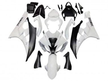 Online Blanco Negro Mate Carenado Moto Yamaha YZF 600 R6 2006-2007