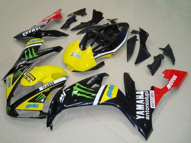 Online Amarillo Blanco Negro Rojo Verde Monstruo Rojo Blanco Motul Carenado Moto Yamaha YZF R1 2004-2006