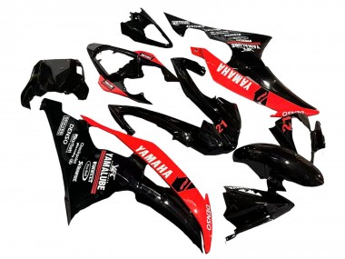 Online Rojo Negro Brillante DENSO Yamalube 21 Carenado Moto Yamaha YZF 600 R6 2008-2016