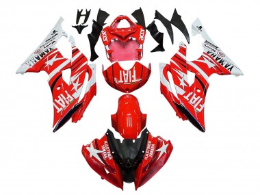Online Blanco Rojo Negro Fiat Acer Carenado Moto Yamaha YZF 600 R6 2008-2016