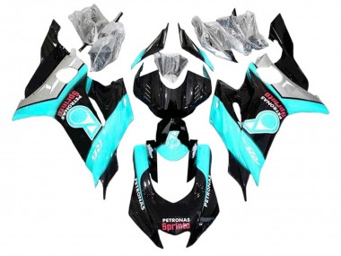 Online Azul Claro Negro Brillante Petronas Carenado Moto Yamaha YZF 600 R6 2008-2016