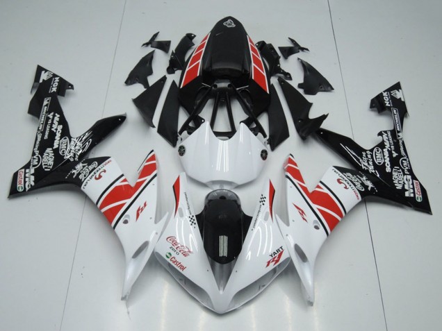 Online Blanco Rojo Negro Castrol Carenado Moto Yamaha YZF R1 2004-2006