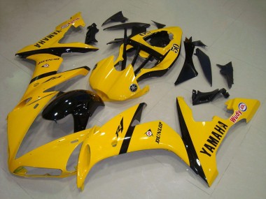 Online Amarillo Negro Brillante Carenados Moto Yamaha YZF R1 2004-2006