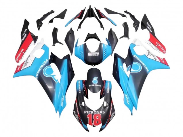 Online Blanco Azul Rojo Negro Petronas 18 Carenado Moto Yamaha YZF 600 R6 2017-2023