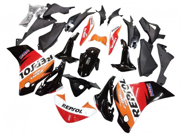Online Naranja Blanco Rojo Negro Lustroso HRC Repsol Carenado Moto Honda CBR250RR 2011-2015