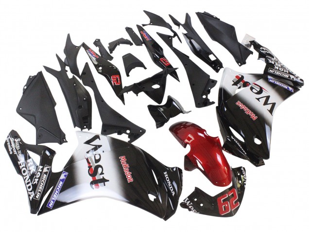 Online Negro Brillante Blanco West Rojo HRC 62 Carenado Moto Honda CBR250RR 2011-2015