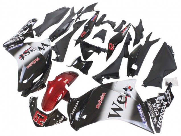 Online Negro Brillante Blanco West Rojo HRC 62 Carenado Moto Honda CBR250RR 2011-2015