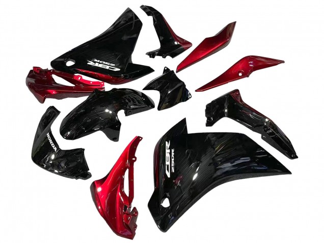 Online Negro Brillante Rojo Carenado Moto Honda CBR250RR 2011-2015