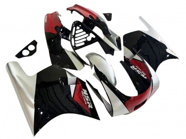 Online Plata Rojo Negro Brillante Carenado Moto Honda NSR250R 1988-1989