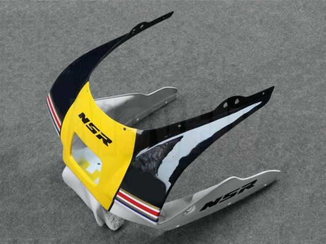 Online Blanco Amarillo Oro Negro Brillante Carenado Moto Honda NSR250R 1988-1989
