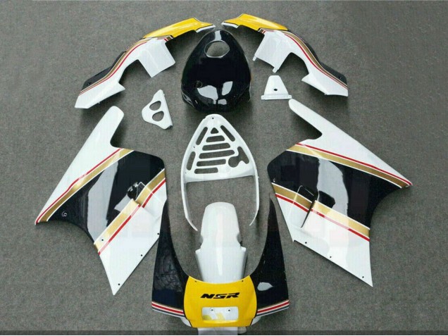 Online Blanco Amarillo Oro Negro Brillante Carenado Moto Honda NSR250R 1988-1989