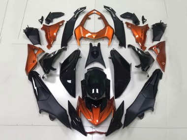 Online Naranja Negro Brillante Negro Mate Carenado Moto Kawasaki Z1000 2014-2019