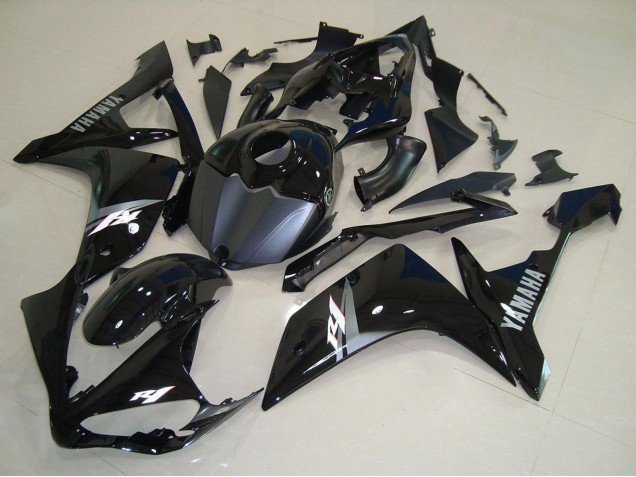 Online Negro Brillante Negro Mate Blanco Calcomanía Carenado Moto Yamaha YZF R1 2007-2008