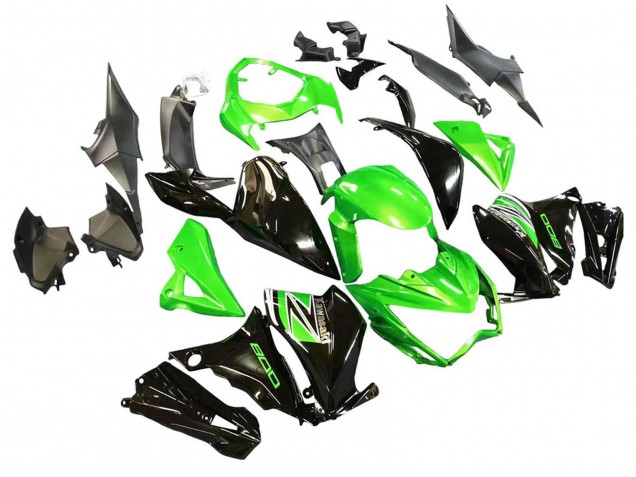 Online Verde Negro Brillante Carenado Moto Kawasaki Z800 2013-2018