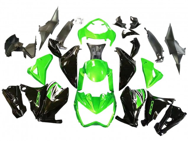 Online Verde Negro Brillante Carenado Moto Kawasaki Z800 2013-2018
