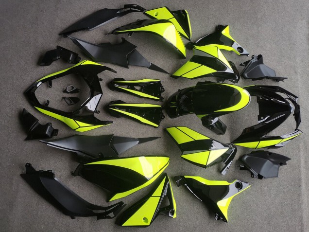 Online Negro Brillante Neon Amarillo Carenado Moto Kawasaki Z800 2013-2018