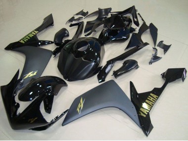 Online Negro Brillante Negro Mate Oro Carenado Moto Yamaha YZF R1 2007-2008