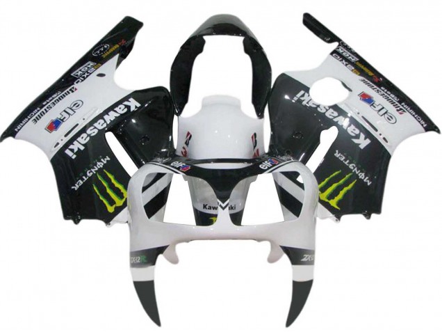 Online Blanco Negro Amarillo Elf Monstruo Carenado Moto Kawasaki ZX12R 2000-2001