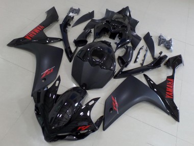 Online Negro Brillante Negro Mate Rojo Carenado Moto Yamaha YZF R1 2007-2008