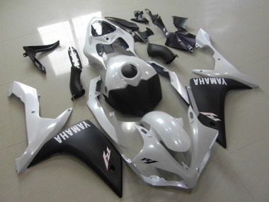 Online Blanco Negro Mate Carenado Moto Yamaha YZF R1 2007-2008
