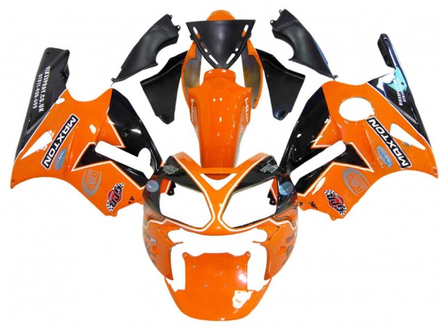 Online Naranja Amarillo Negro Elf Maxton Carenado Moto Kawasaki ZX12R 2002-2006