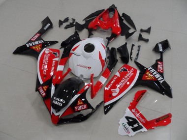 Online Rojo Blanco Negro Volvo Fimer Santander Carenado Moto Yamaha YZF R1 2007-2008