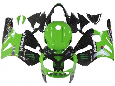 Online Verde Negro Brillante Elf Touch4 Monstruo Carenados Moto Kawasaki ZX12R 2002-2006