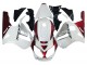 Online Blanco Rojo Negro Carenado Moto Kawasaki ZX12R 2002-2006