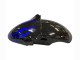 Online Negro Brillante Azul Llama Blanco Carenado Moto Kawasaki ZX9R 2000-2001